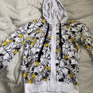 Reversible peanuts zip-up hoodie
